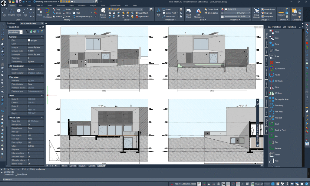 CMS IntelliCAD 141 User Interface
